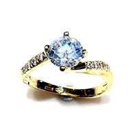Ring CP gioielli Woman 9K in Yellow Gold Cubic Zirconia 9K SOLITARIO ZIRC G 2.20 G